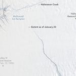 أظهرت وكالة ناسا كيف انفصل جبل جليدي أكبر من لندن عن جبل برانت الجليدي
