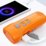 Xiaomi flashlight with FM receiver and manual dynamo for charging