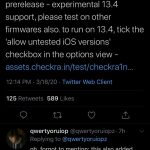 The experimental version of the jailbreak Checkra1n supports iOS 13.4 and Mac with a T2 chip