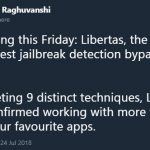 يتوقع أن يتخطى تطبيق Libertas نظام iOS 11.3.1 لاكتشاف كسر الحماية