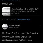 Unc0ver 3.4.1 and 3.4.2 updates are released with support for iOS 12.3 beta 1