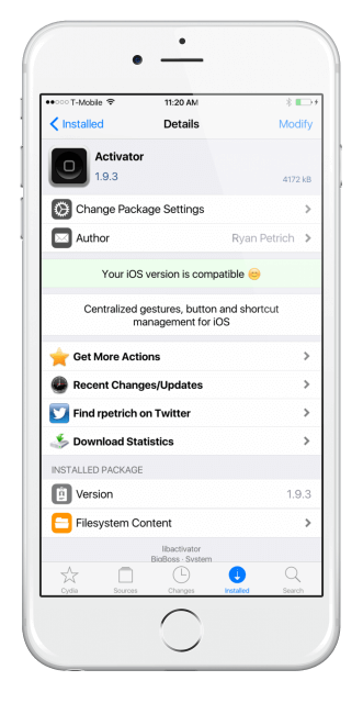 Overview Activator Jailbreak Tweak For Iphone And Ipad Geek Tech Online