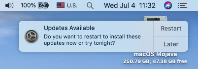 do a system update for mac