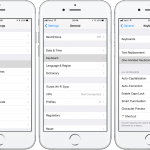 How to use the one-handed print mode on the keyboard of an iPhone with iOS 11