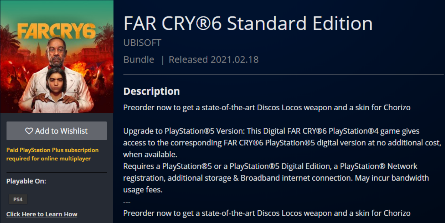 far cry 4 ps4 store