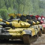 Russian farmer accused tanks of destroying his field