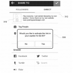 Instagram has registered a patent for a fee for placing links in posts
