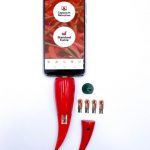 Created a chili-shaped device for determining the sharpness of chili peppers