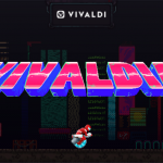 A cyberpunk-style arcade game is built into the browser from the creators of Opera