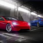 Concept renders of the new Tesla Model S with a design similar to the Tesla Roadster