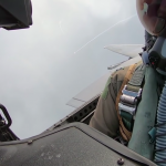 Published a video with the launch of a fighter jet with a view from the cockpit