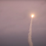 The video showed the launch of a Russian hypersonic missile