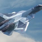 The video showed the first serial Russian fighter Su-57 for the Aerospace Forces