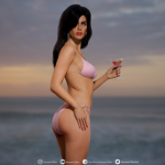 GTA cover girls shown in 3D