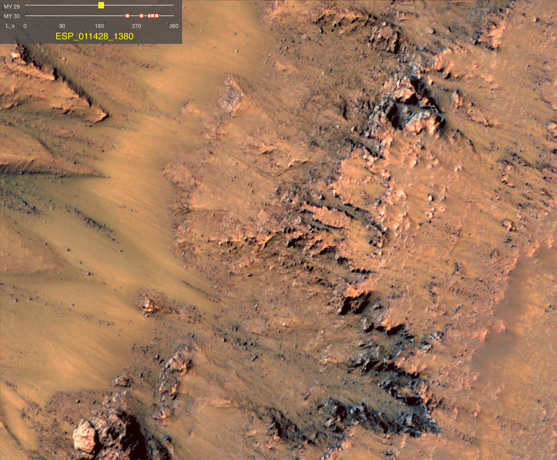 地下の塩と溶ける氷による火星の地滑り Geektech Online 地下の塩と溶ける氷による火星の地滑り Geektech Online