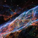 Hubble reveals thin strands of ionized gas from the Veil Nebula