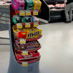 Robot-seller of chocolates following customers has been created