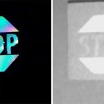 There is a rainbow covering of road signs: it is better read by computer vision