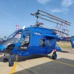 The video shows the first flight of the modernized Russian Ka-226T helicopter