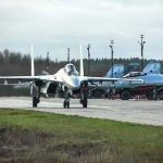 The video showed a training battle of Russian fighters