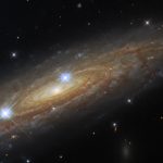 Hubble l-a fotografiat pe vecinul Căii Lactee dintr-un unghi neobișnuit