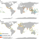Map maps where human excrement most often ends up in the ocean