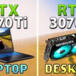 Computer and laptop with the same RTX 3070 Ti graphics card compared in nine games