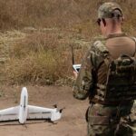 Un raro UAV da ricognizione Quantix Recon dell'Aerovironment è stato avvistato nella parte anteriore delle forze armate ucraine