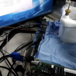 The RAM was cooled with liquid nitrogen to set a record for its overclocking