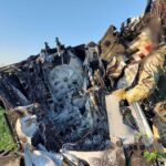 Marines of the Armed Forces of Ukraine showed the remains of the downed Russian Mi-28N helicopter