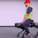Chinese robot was able to ride a man weighing more than 100 kg