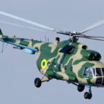 Ukrainian Mi-8MSB-V helicopter launches a full set of 80-mm unguided S-8 missiles at targets (video)