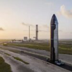 SpaceX showed a prototype of the Starship spacecraft on the launch pad a few days before the first orbital flight