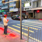 Traffic lights designed for those who like to bury their heads in a smartphone while walking