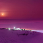 The sky over Antarctica was painted in bright colors due to the January eruption of Tonga