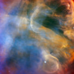 Hubble photographed glowing "clouds" of a newborn star
