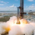 SpaceX test-fires Super Heavy rocket booster for the first time with seven Raptor engines fired simultaneously