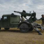 AM General showed the CT-2 Hawkeye mobile howitzer system based on the Humvee armored car