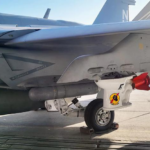The US Navy showed the F / A-18E Block III Super Hornet fighter with a toilet as a bomb