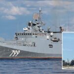 Russian warship… Marine drones hit at least three Russian ships, including the new flagship Admiral Makarov, which replaced the cruiser Moskva