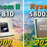 AMD 2009 and 2022 processors compared in games paired with a powerful video card - is there a big difference?