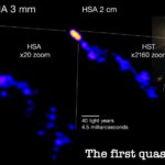 Astronomers look into the "heart" of quasar jets for the first time
