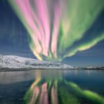 Very rare pink and orange aurora observed in Norway