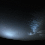 Mars rover photographed clouds over the Red Planet