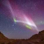 See an unusual phenomenon in the sky after a powerful solar storm. He looks like a glow