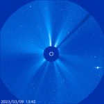 An unusual coronal ejection in the form of a butterfly was filmed on the Sun