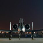A-10 Thunderbolt II attack aircraft made a sortie from the Al Dhafra airbase in the Middle East