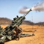 An American M777 howitzer with an M982 Excalibur high-precision projectile destroyed a Russian 152-mm gun 2A36 "Gyacinth-B"