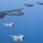 B-52H Stratofortress nuclear bombers returned to the Republic of Korea for exercises with F-35A, F-16, F-15E and KF-16 fighters